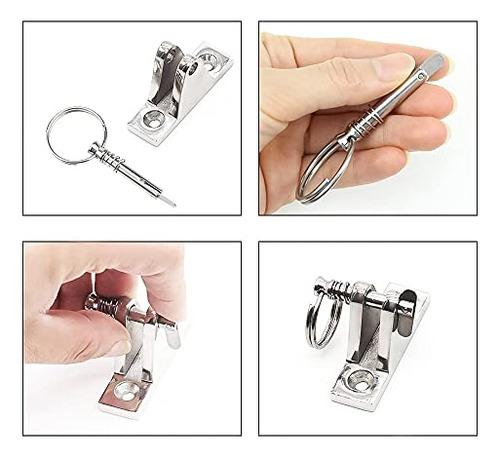 Hysagtek Bimini Top Hardware, 6 Unidades, 1/4 De Diámetro