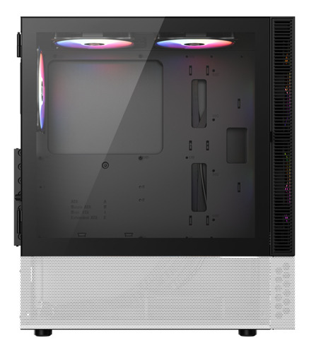 Gabinete Gamer Xyz Airone 200 Glass Negro Y Blanco Negro Y Blanco