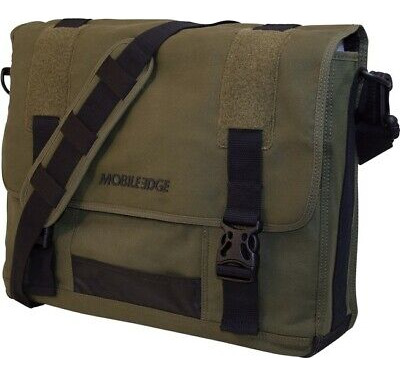 Mobile Edge 17.3  Eco-friendly Canvas Messenger Bag, Oli Vvc