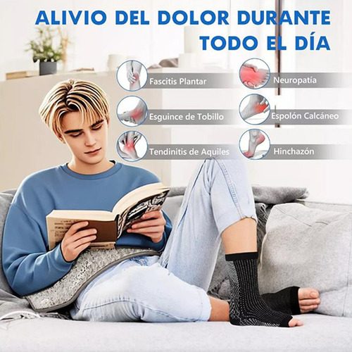 4par Deportiva Calcetines Compresion Alivia Fascitis Plantar