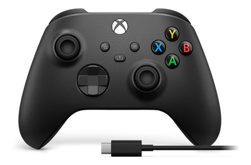 Mando Inalámbrico Xbox One + Cable Usb Para Windows 10 Negro