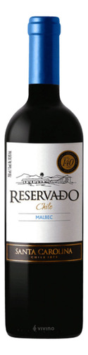 Vinho Tinto Chileno Reservado Malbec 750ml Santa Carolina