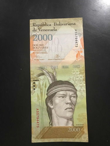 Billete De Venezula 2000 Bolívares Coleccionistas