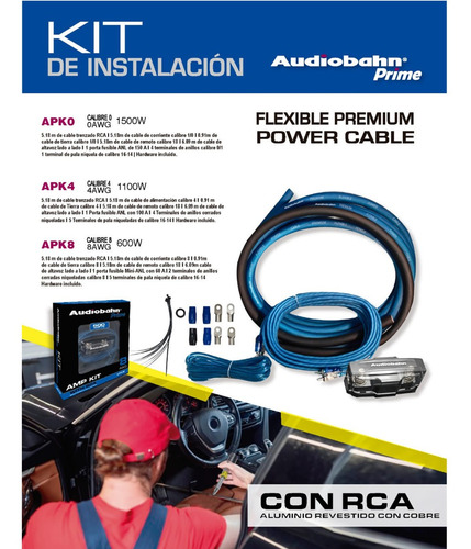 Imagen 4 de 4 de Kit De Instalación Para Fuente Amplificador Cal 0 Audiobahn