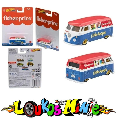 Hot Wheels Vw T1 Panel Bus Kombi Fisher-price Little People