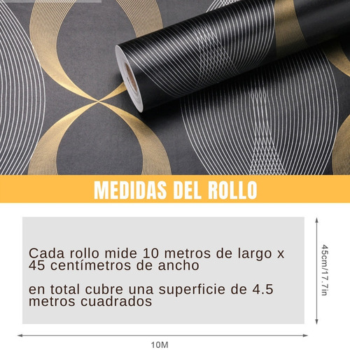 Imagen 5 de 10 de Papel Tapiz Adherible 10m X 45cm Minimalista Infinitos Tp20