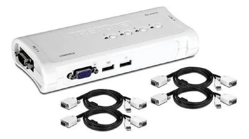 Switch Kvm Trendnet Tk-407k 4 Puertos Con Cables - Usado