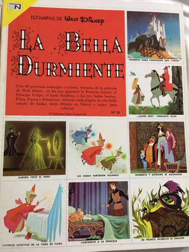 Album Walt Disney Disneylandia La Bella Durmiente 1977