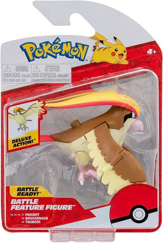 Boneco de Pokémon Pidgeot de 11 cm pronto para a batalha