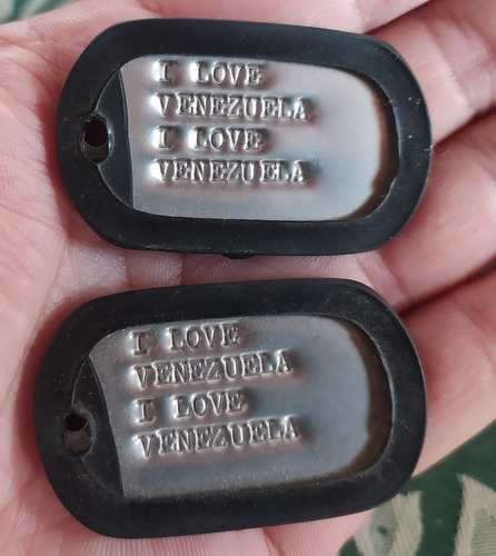 2 Placas Militar, Sin Cadenas - I Love Venezuela