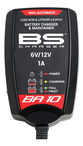 Cargador Mantenedor Moto Bs Battery Ba10 Litio 12v 6v - Fas