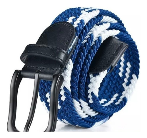 Cinturón De Nailon A La Moda Para Hombre Y Mujer. Color Azul Oscuro Talla 34