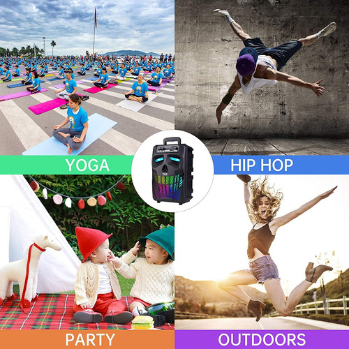 Altavoz Bluetooth Aesackir B-s08 Portátil Con Subwoofer De 1