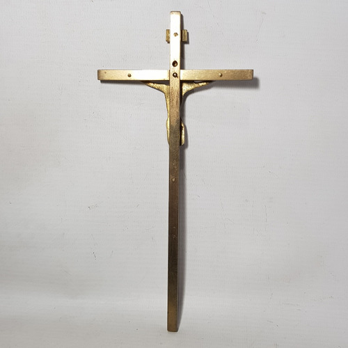 Imagen 2 de 8 de Antiguo Crucifijo De Bronce Y Alpaca Mag 59433