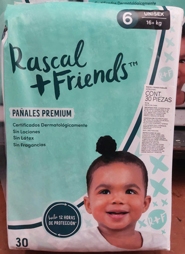 Pañales Rascal + Friends Premium Etapa 6 Unisex 30 Pañales