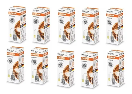 comprar Kit Com 10 Lâmpadas Osram H3 12v 55w Original