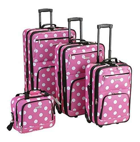 Rockland Luggage Dots - Juego De Equipaje (4 Piezas)