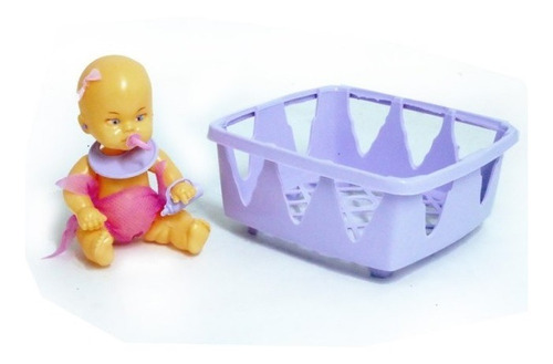 Muñeco Pequeño Corralito Con Bebé Miniplay 311