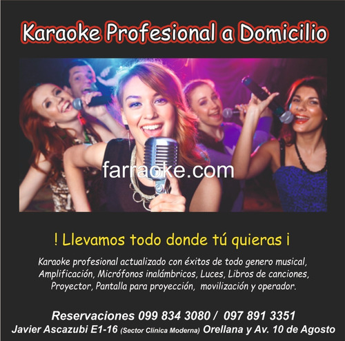Alquiler De Karaoke Profesional Con Proyector A Domicilio
