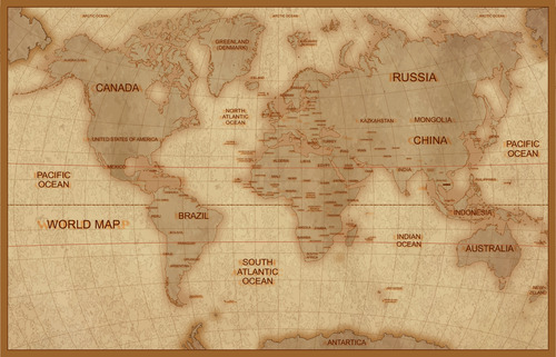 Vinilos Decorativos Mapa Mundi 100x50cm Mapa Mundi