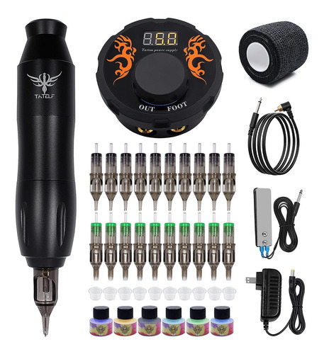 G12 Complete Rotary Tattoo Pen Machine Kit Fuente De Al...