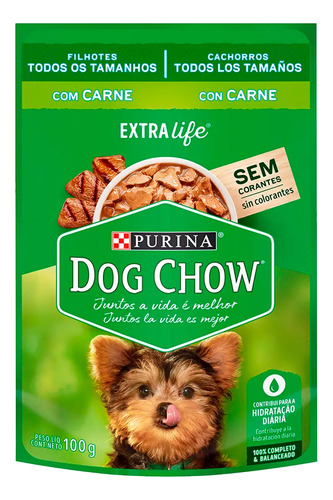 Alimento Para Perros Purina Dog Chow Cachorro Con Carne 100g