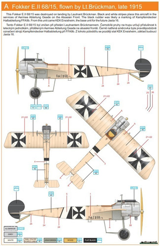 1/48 Fokker Eindecker E.ii E.iii Eduard Profipack