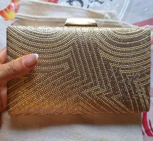 Bolsa Festa Clutch Dourada Com Alça Shein