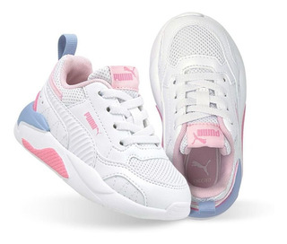 tenis puma rosa y azul