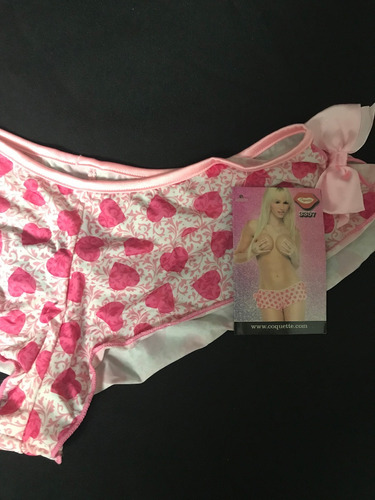 Boxer Cachetero Boyshort Mca Coquette Rosa Corazones 3357