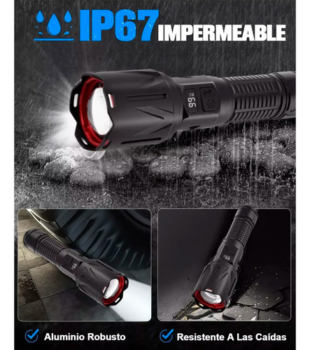 Linterna Led Recargable Tipo-c 3000 Metros