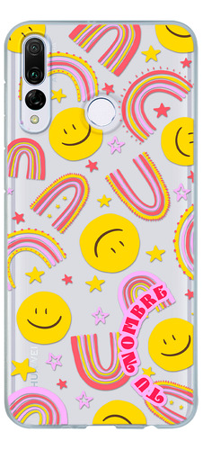 Funda Para Huawei Para Mujer Caritas Felices Con Nombre