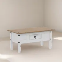 Comprar Mesa Centro  Ratona Madera Maciza Living 1 Cajón Rustica 