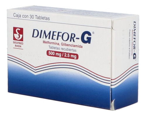 Dimefor G 500 Mg / 2.5 Mg Caja Con 30 Tabletas