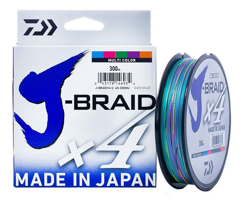 Linha Multifilamento Daiwa J-braid X4 50lb 300m - Multicolor