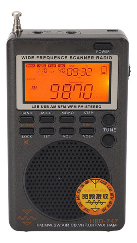 Receptor Digital De Banda Completa Fm Mw Sw Ssb Lsb Cb Vhf U
