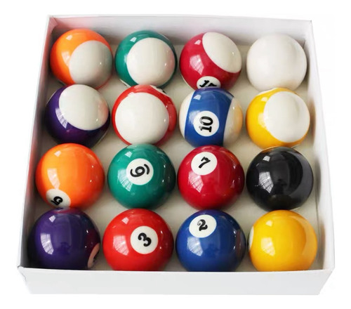 Bolas De Pool 2 1/4 (57mm) Juego Completo 16 Bolas