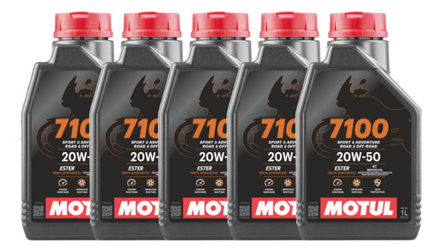 Aceite Moto 4t 7100 20w50 100% Sintetico Motul 5 Litros