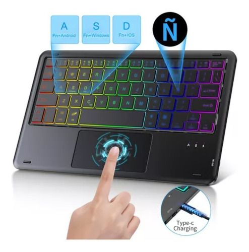 F Capa Teclado Mouse Caneta Para Xiaomi Poco Pad 12.1