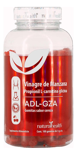 Vinagre De Manzana Adl-gza Cereza 100 Gomitas Natural Health