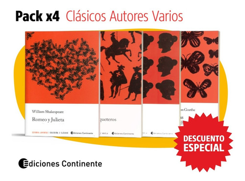 Pack Oferta 4 Libros Literatura Clásicos Autores Varios