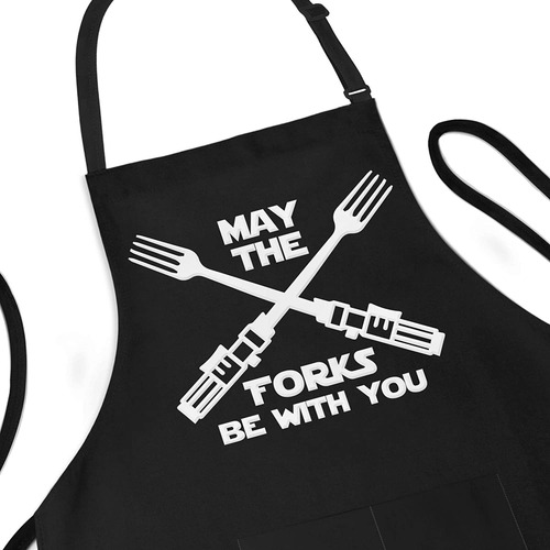 Divertido Delantal May The Forks Be With You Novedad Di...