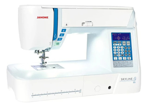 Máquina De Coser Recta Janome Skyline S5 Portable Blanca 220v