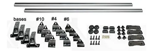 Barras De Techo De Aluminio Para Carga Sin Rieles Laterales