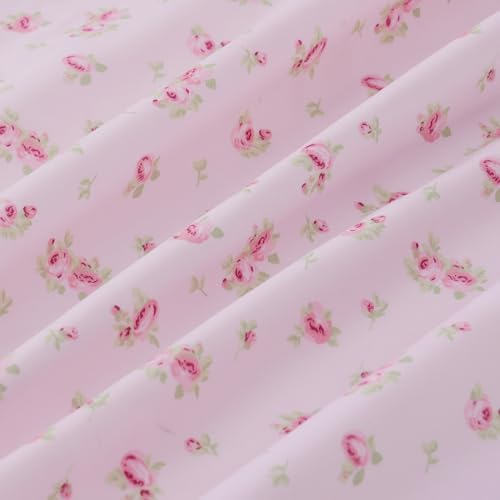 Sábanas Microfibra Estampado Rosas, 3 Piezas, Bolsillos Prof