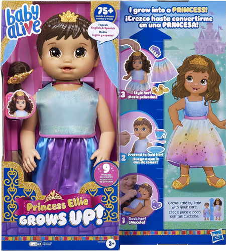 Baby Alive Princess Ellie Grows Up Crece De Verdad Y Habla C