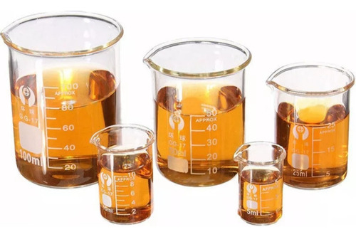 5 Uds 5-100mk Vaso De Precipitados De Vidrio De
