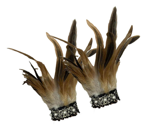 Brazaletes De Plumas Para Baile Latino [u], 2 Unidades