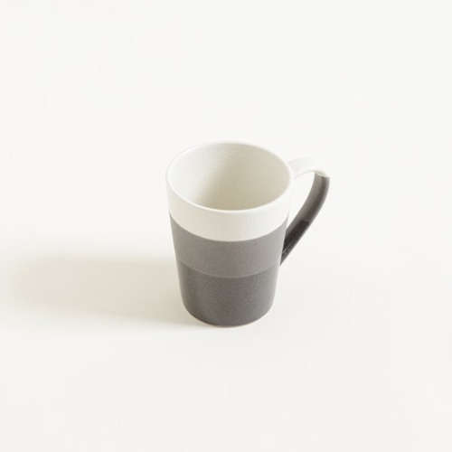 Jarro Mug Conico Liso Degradé Gris 280ml Cerámica 