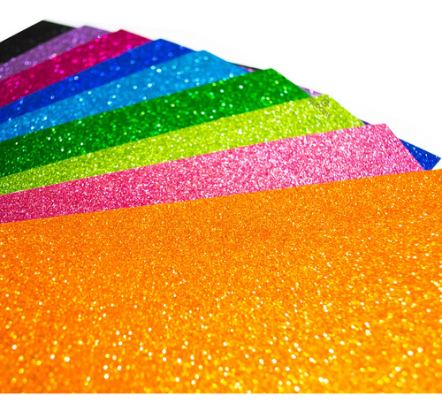 Goma Eva Con Glitter Plancha De 40 X 60 Cm